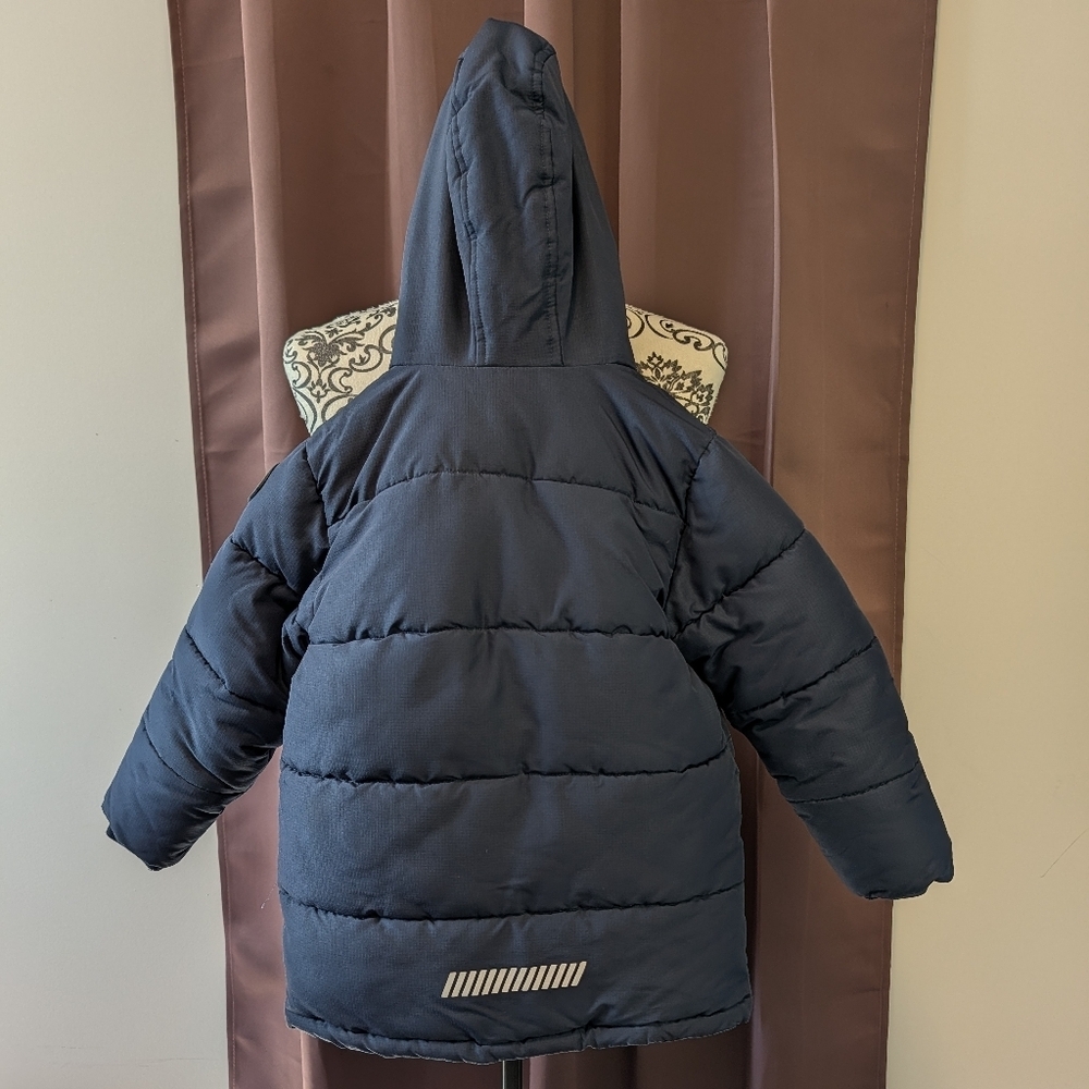 🖤 George Dark Blue Kids Puffer Coat - Picture 3 of 3